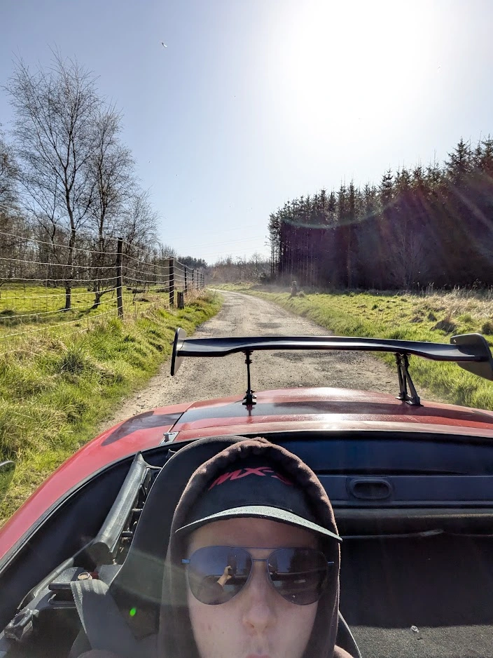 Car on private road